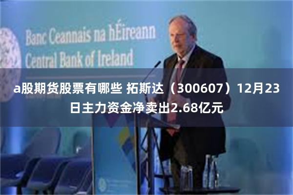 a股期货股票有哪些 拓斯达（300607）12月23日主力资金净卖出2.68亿元